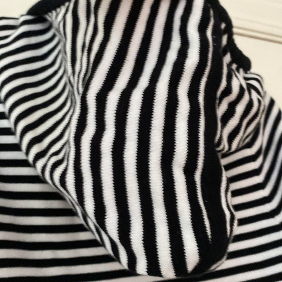 Edinburgh Knitwear Full‎ Zip Hooded Striped Jacket Knit Black and White Neutral - Picture 11 of 11